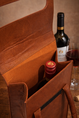New Leather Wine Case | 2 Bottle Holder