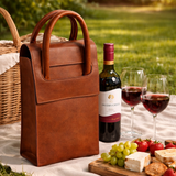 New Leather Wine Case | 2 Bottle Holder