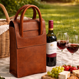 New Leather Wine Case | 2 Bottle Holder