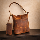 Personalised Leather Tote Bag for Women – Full Grain Leather Shoulder Bag