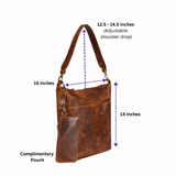 Personalised Leather Tote Bag for Women – Full Grain Leather Shoulder Bag
