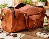 Weekender 25'' Leather Duffle Bag | New