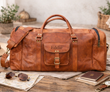 Weekender 25'' Leather Duffle Bag | New