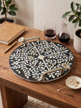 4 Designs- Mother of Pearl Boutique Floral Serving Trays