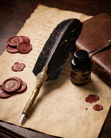 Calligraphy Feather Pen Set- With Ink | 4 Feathers Color Options