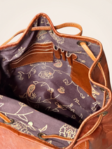 14'' Leather Backpack | Floral Lining (New)