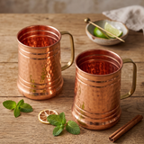 100% Pure Copper Moscow Mule Mug 500ml | Handcrafted Hammered Mug