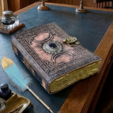 A5 Antique Triple Moon Leather Journal | 4 Stone Options