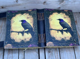 12"x8" Wiccan Crow Leather Journal | 360 Vintage Pages (New)