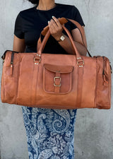 Weekender 25'' Leather Duffle Bag | New