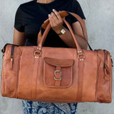 Weekender 25'' Leather Duffle Bag | New