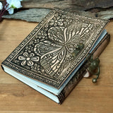 A5 Butterfly Leather Journal / 220 Pages