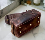 New Toiletery Bag | Full Grain Leather | Water Resistant Lining Inside