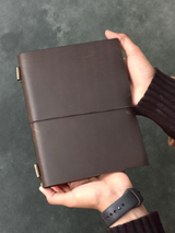 A5 Refillable Leather Journal | 2 Colors- Rustic Tan/ Dark Brown