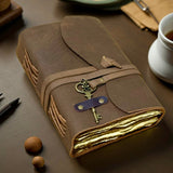A5 Key Leather Journal | 240 Antique Pages