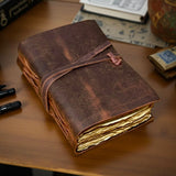 A5 Vintage Leather Journal | 240 Antique Pages