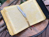 A5 Antique Triple Moon Leather Journal | 4 Stone Options