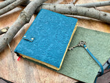 Turquoise- Embossed Leather Journal