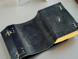 Black 10"x7" Fat Pentagram Leather Journal | 280 Vintage Pages (New)