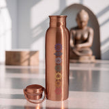 1 ltr Pure 7 Chakras Copper Water Bottle- with Handle