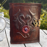 Double Dragon Leather Journal | 5 Stone Choices