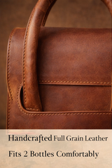 New Leather Wine Case | 2 Bottle Holder