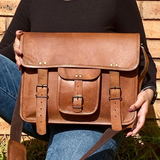 15'' Premium Leather Satchel Briefcase | New !