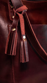 Personalised Leather Tote Bag | 16" Large Size | Spacious & Durable | Full Grain Buffalo Leather