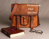 GrassLanders-Au Leather Bag 12inch Leather Satchel | Padded Compartments