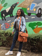 GrassLanders-Au Leather Bag 12inch Leather Satchel | Padded Compartments