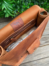 GrassLanders-Au Leather Bag 12inch Leather Satchel | Padded Compartments