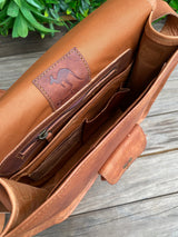 GrassLanders-Au Leather Bag 12inch Leather Satchel | Padded Compartments