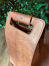 GrassLanders Leather Bag Pure Leather Wine Case | 2 Bottles Holder
