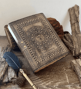 GrassLanders Leather Journal A5 Antique Triple Moon Leather Journal | 4 Stone Options