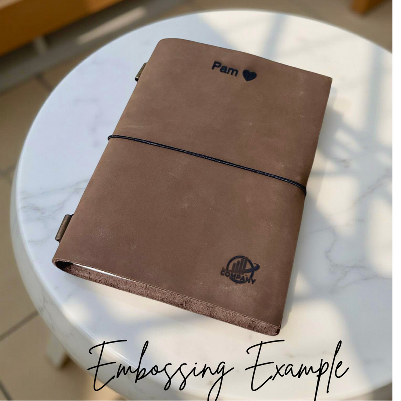 A5 Refillable Leather Journal | 2 Colors- Rustic Tan/ Dark Brown