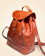 14'' Leather Backpack | Floral Lining (New)