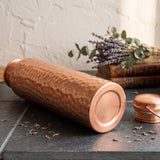 1 ltr Pure Hammered Copper Water Bottle- with Handle