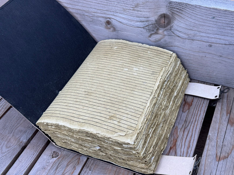 12"x8" Wiccan Crow Leather Journal | 360 Vintage Pages (New)