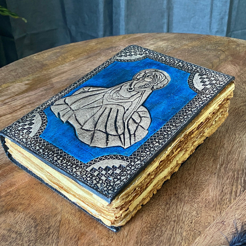 Moon Goddess Leather Journal | Handstitched