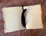 10" Antique Triple Moon Goddess Leather Journal | 4 Stone Options