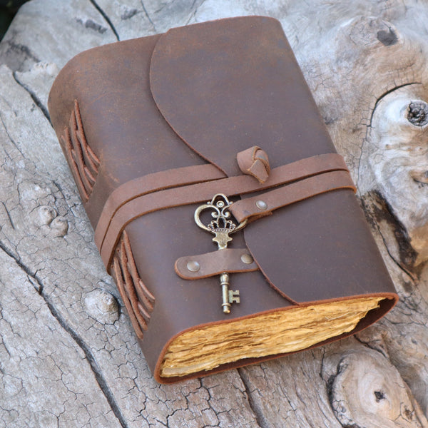 Key Leather Journal | 240 Antique Pages