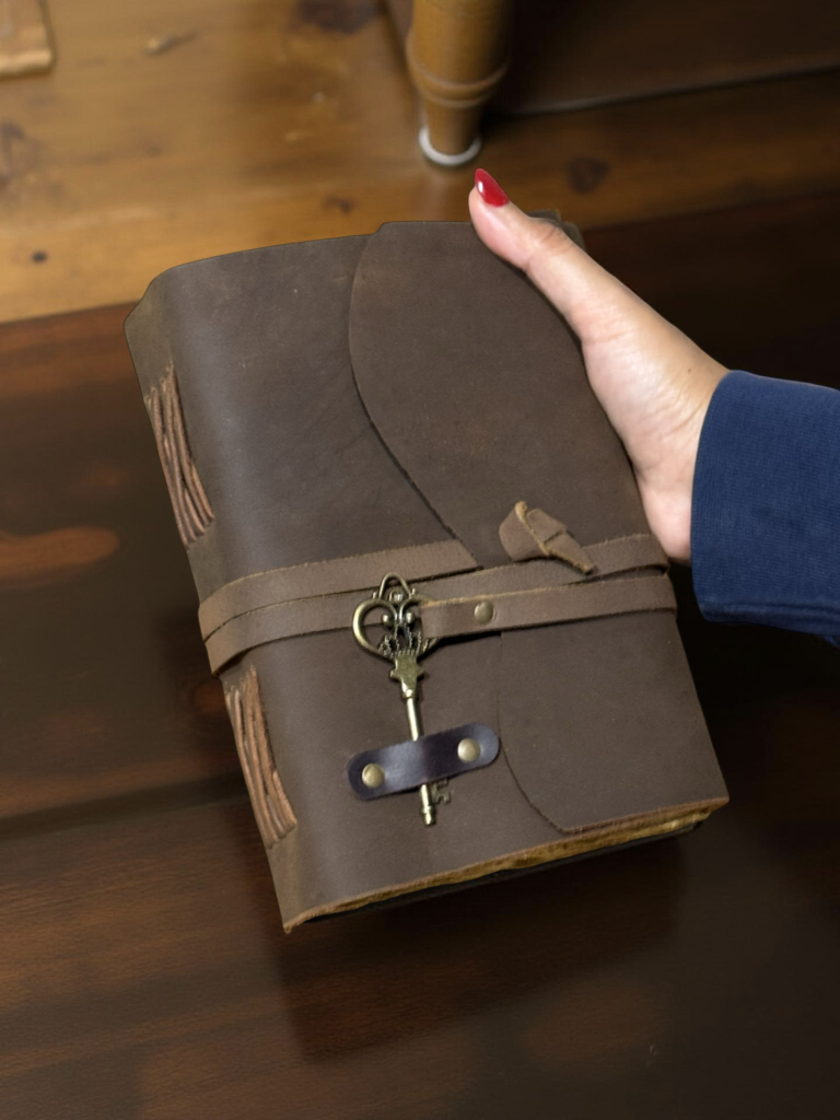 A5 Key Leather Journal | 240 Antique Pages