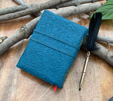 Turquoise- Embossed Leather Journal