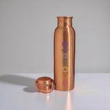 1 ltr Pure 7 Chakras Copper Water Bottle- with Handle