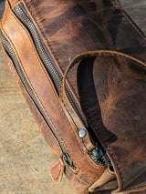 New Toiletery Bag | Full Grain Leather | Water Resistant Lining Inside