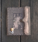 Antique Lock n Key Leather Journal | 240  pages