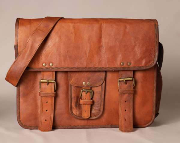 15'' Premium Leather Satchel Briefcase | New !