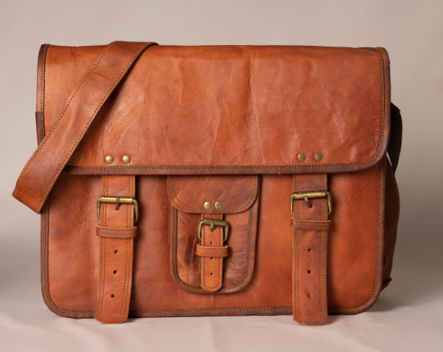 15'' Premium Leather Satchel Briefcase | New !