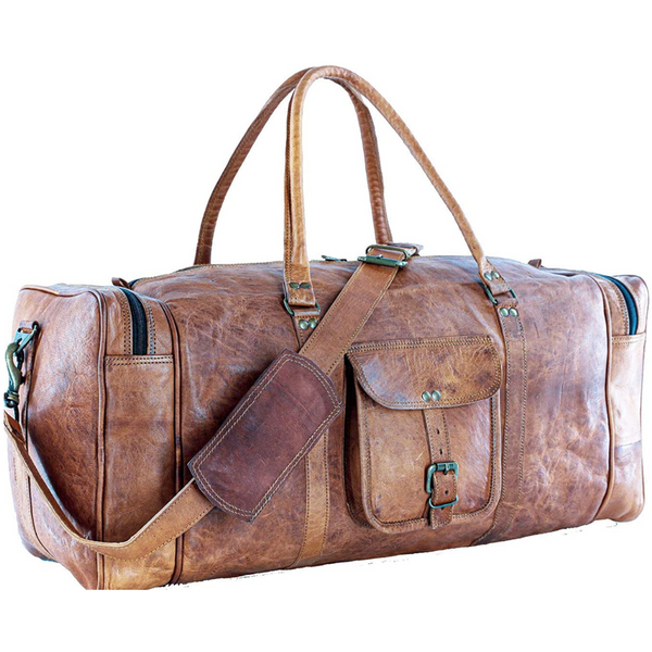 Weekender 25'' Leather Duffle Bag | New