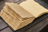 11" Antique Triple Moon Goddess Leather Journal | 5 Stone Options